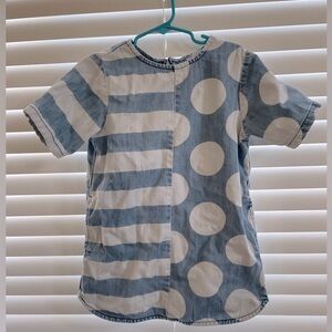 Stella McCartney kids dots girl denim dress/ 6years